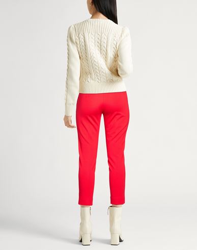 Woman Pants Tomato red Size 12 Viscose, Polyamide, Elastane