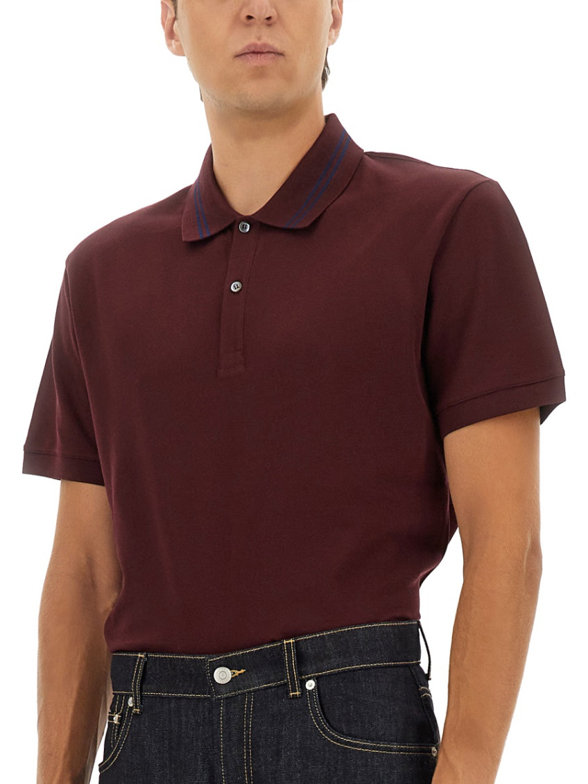 Maroon Shirt Collar Polo
