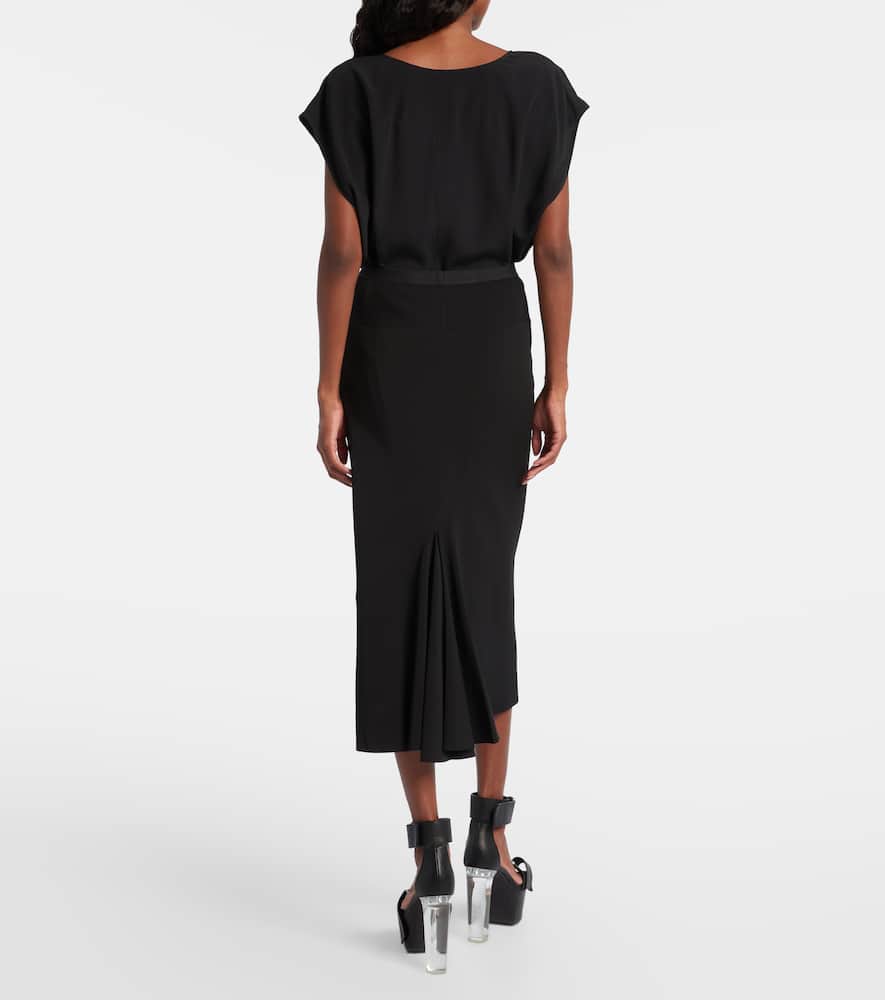 Charmeuse midi skirt