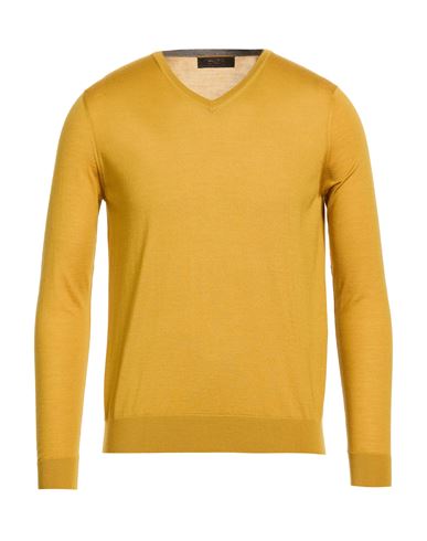 Man Sweater Marigold Size 38 Wool, Silk, Cashmere