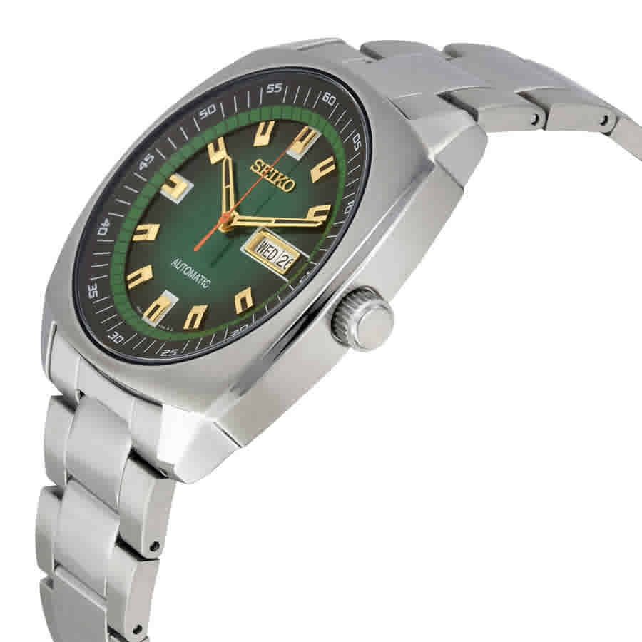 Recraft Automatic Green Dial Stainless Steel Mens Watch SNKM97
