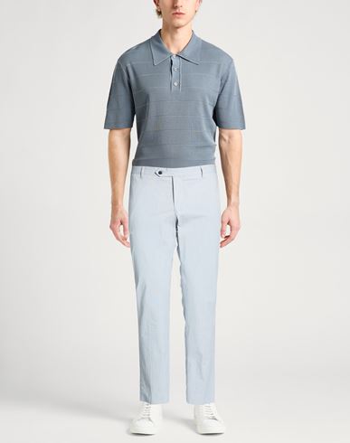 Man Pants Light blue Size 33 Cotton, Elastane