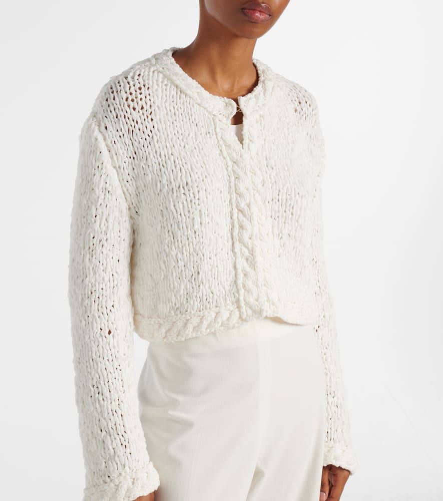 Genevieve open-knit cardigan