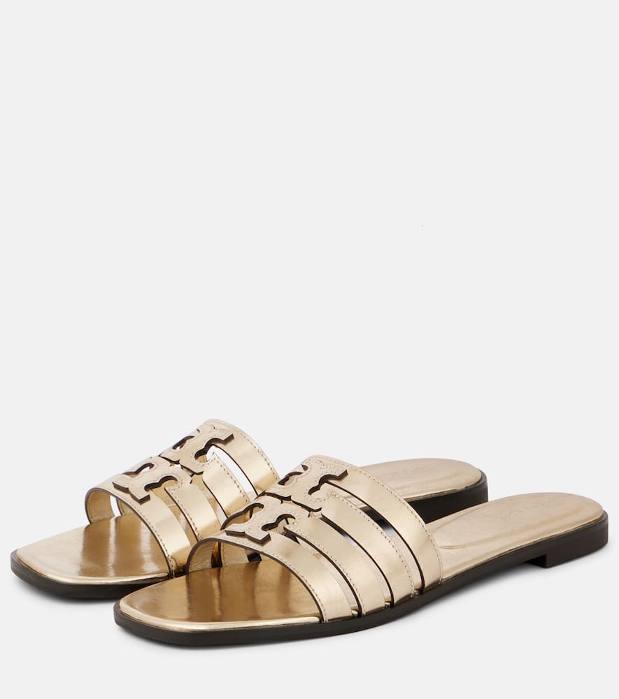 Tory Burch Ines metallic leather slides
