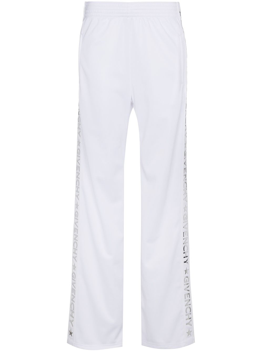 Logo stripe track pants - White