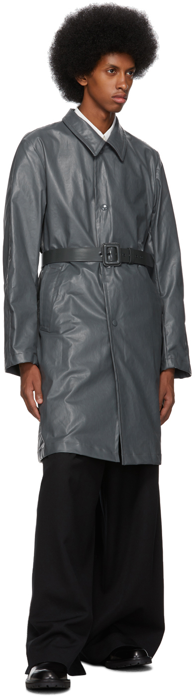 Gray coated cotton coat