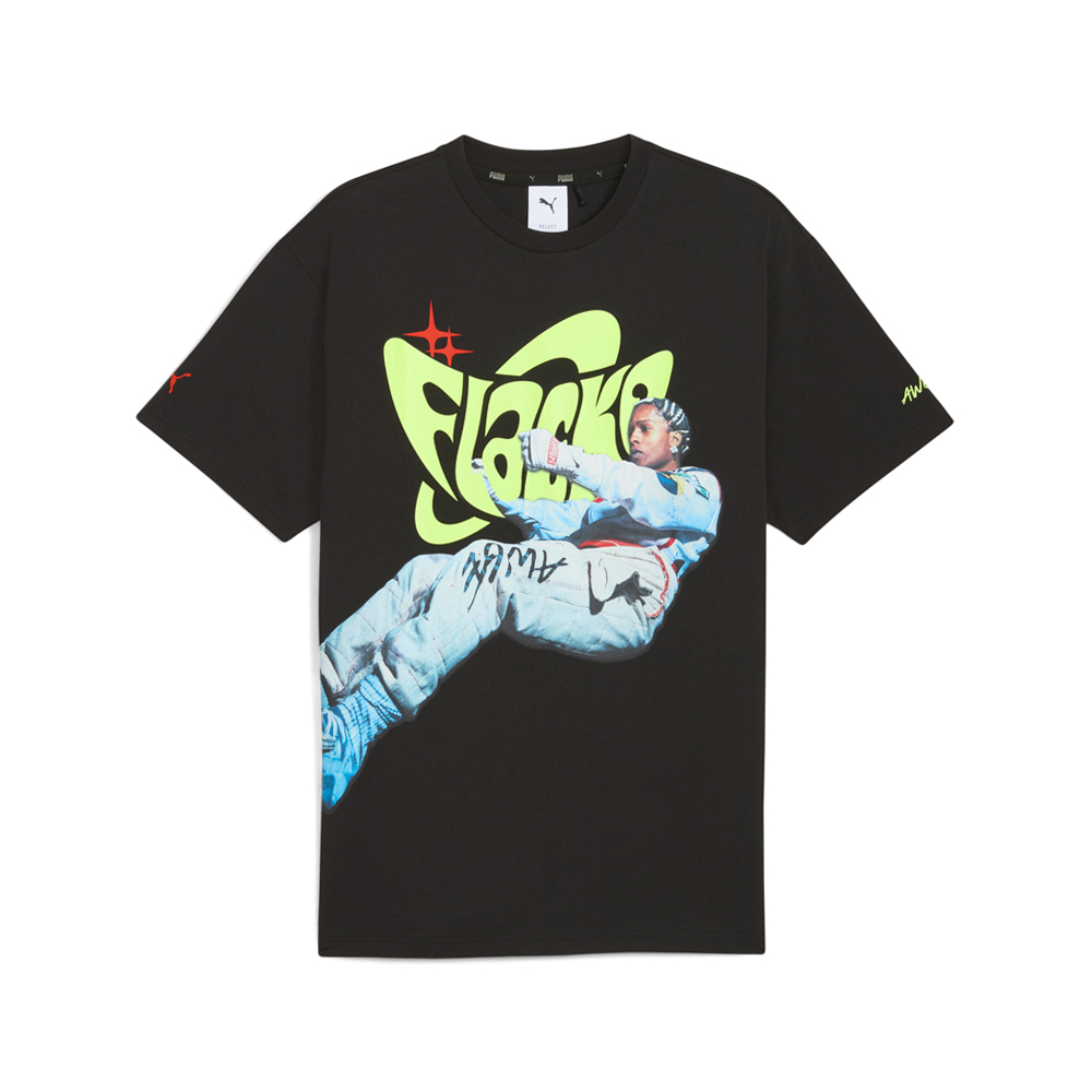 X ASAP ROCKY Flacko Smile Graphic Crew Neck Short Sleeve T-Shirt