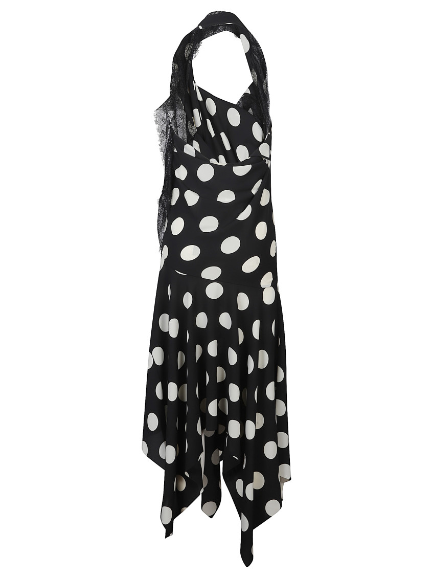 Black Polka dot midi dress