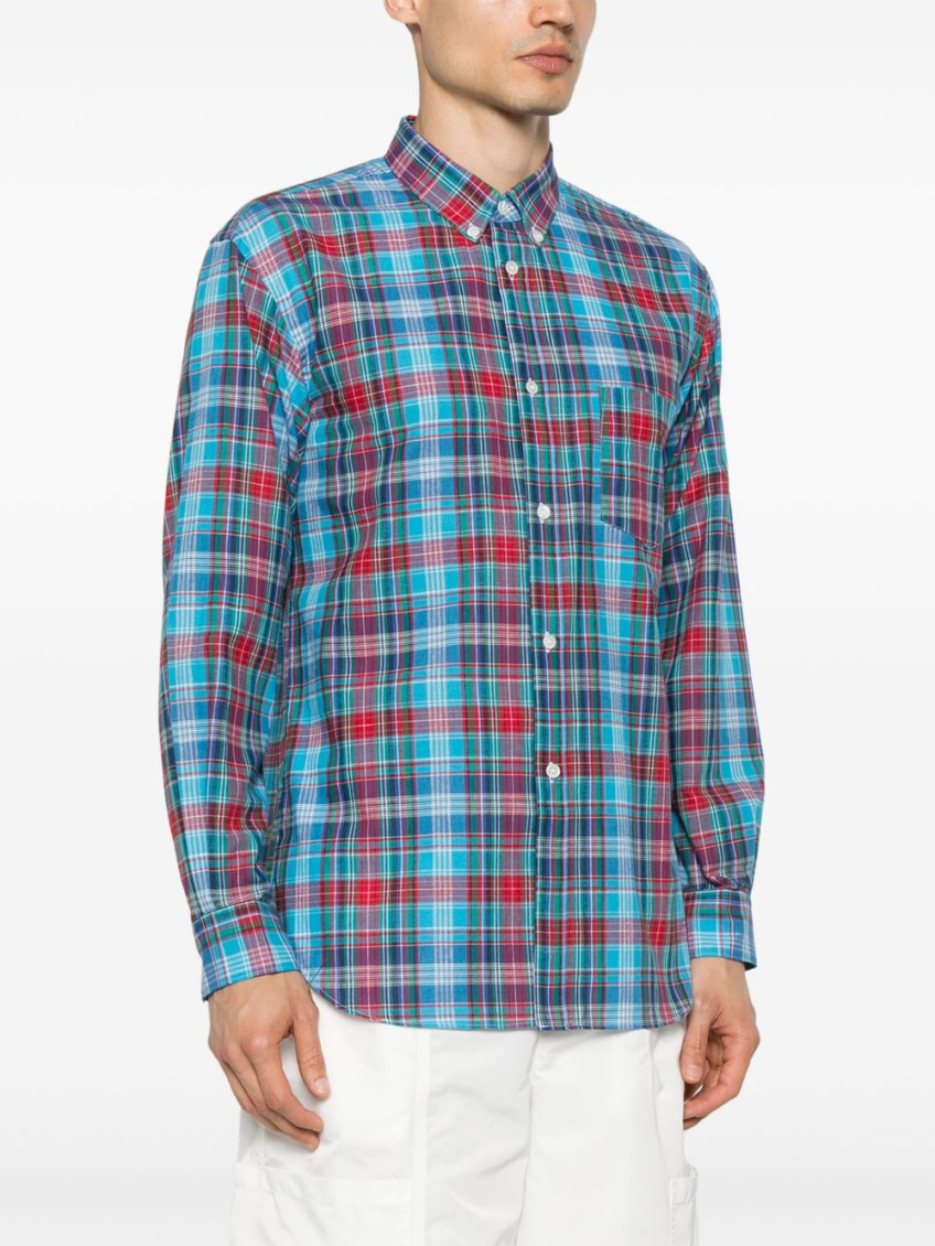 Blue Long Sleeve Plaid Shirt