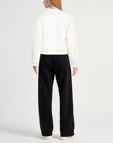 Hinnominate Woman Sweatshirt Off white Size M Cotton, Elastane