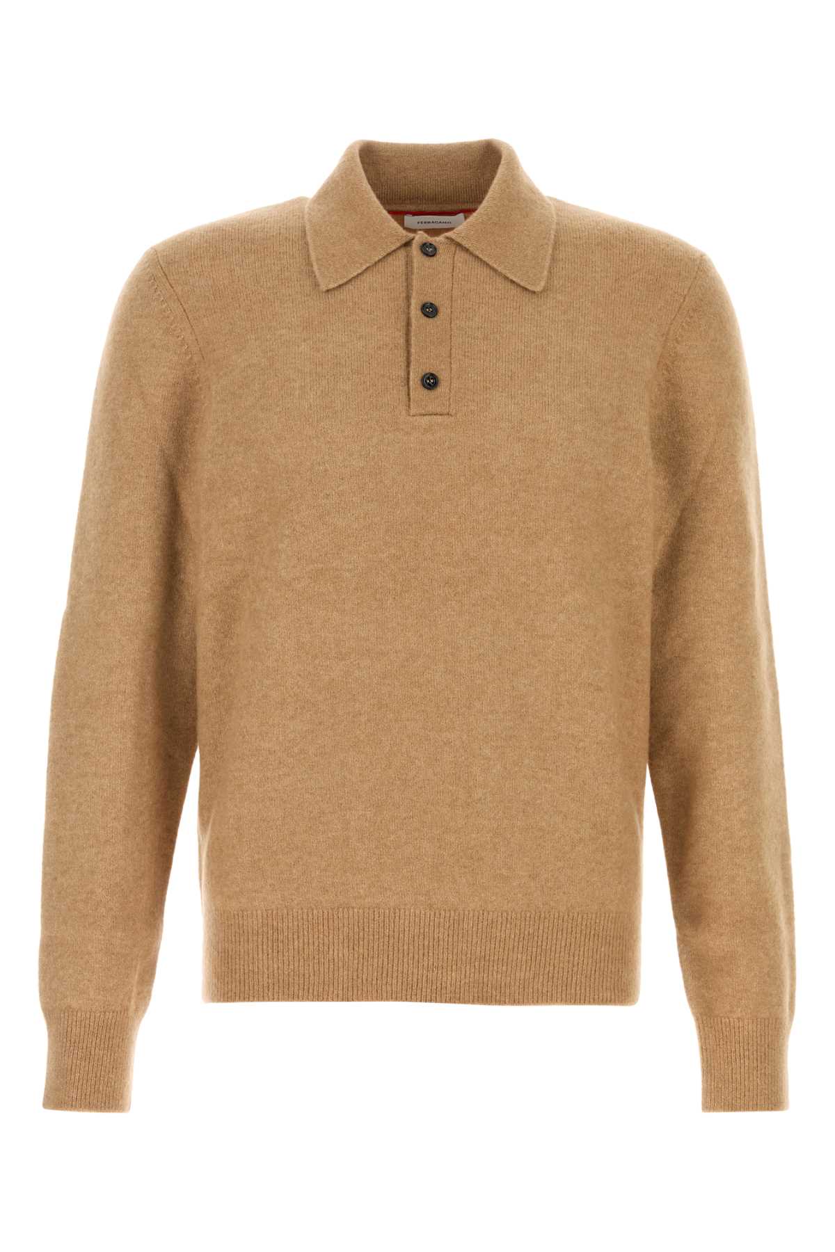 Wool Polo Shirt — Beige