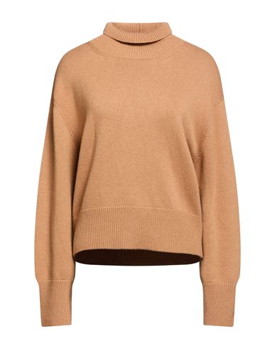 Woman Turtleneck Camel Size L Cashmere