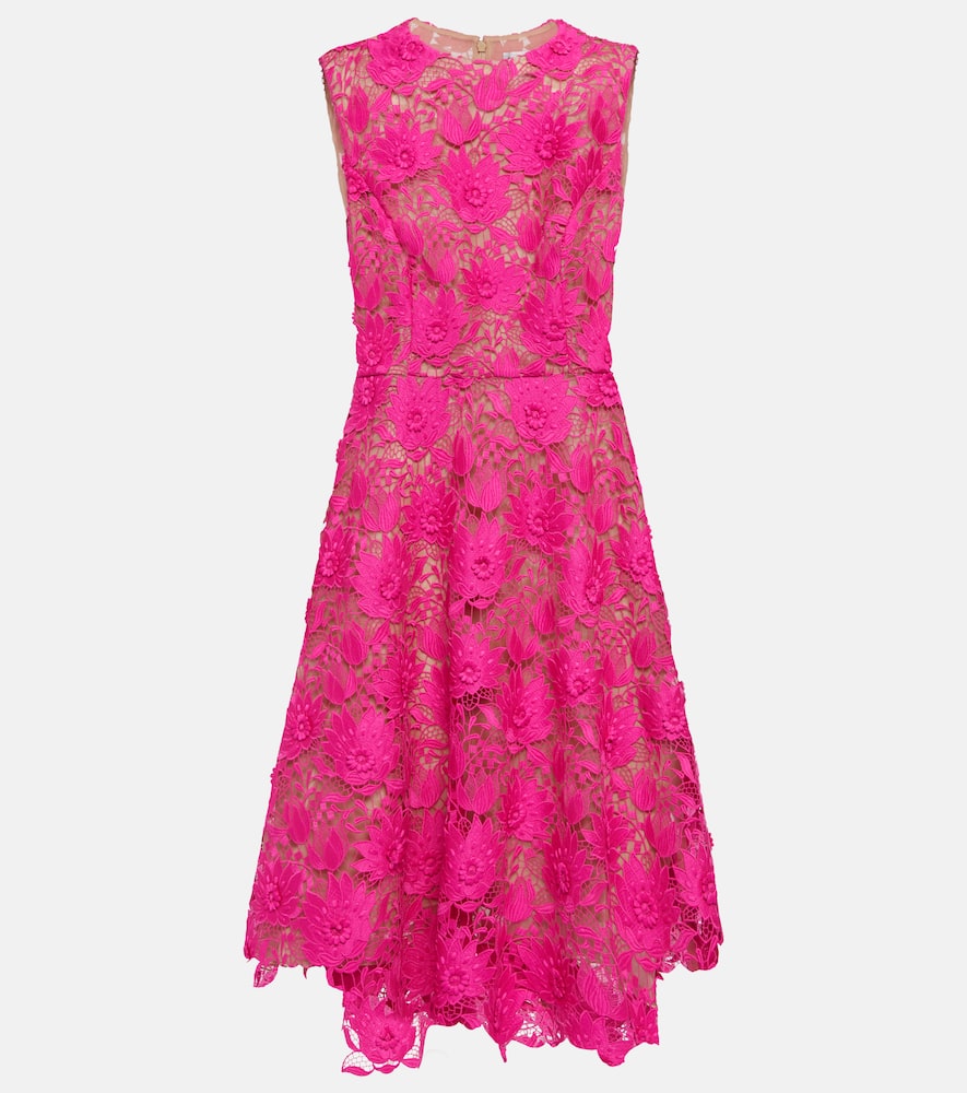 Floral lace midi dress