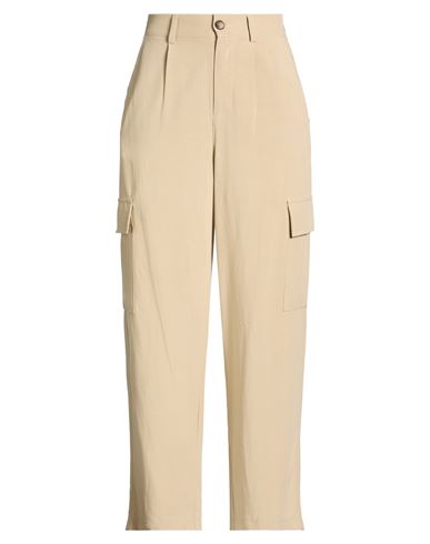 Woman Pants Beige Size 4 Viscose, Linen