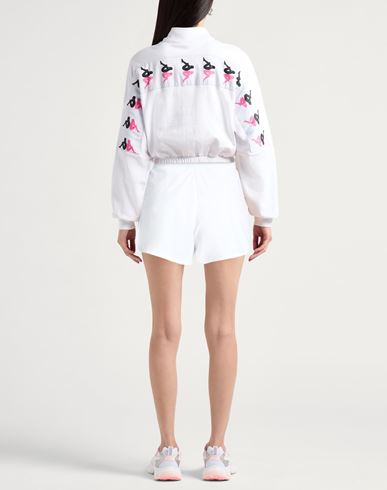 Woman Shorts & Bermuda Shorts White Size L Polyester, Elastane