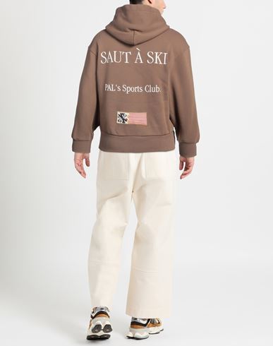 Man Sweatshirt Brown Size XS Cotton