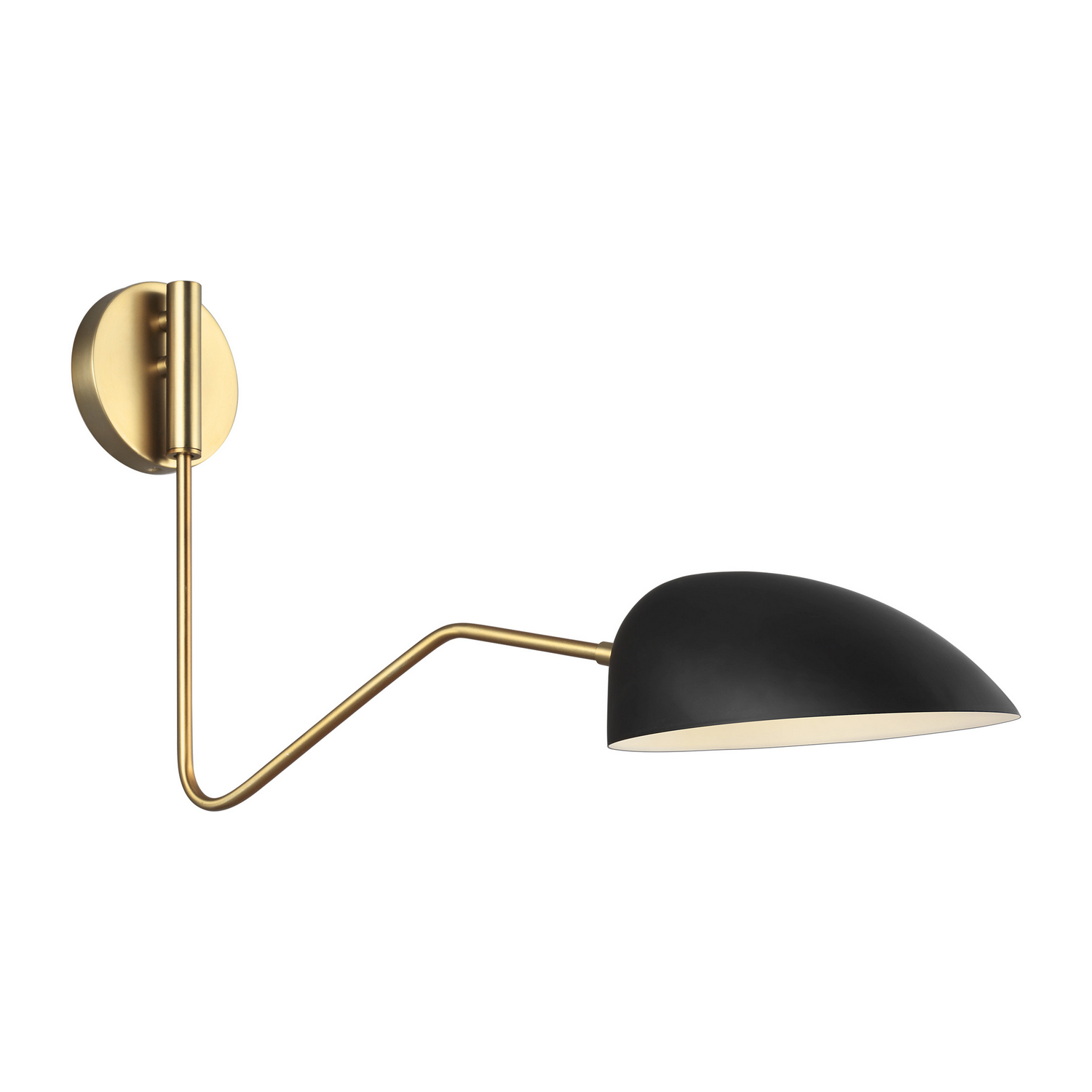 Visual Comfort Studio Jane Wall Sconce in Midnight Black And Burnished Brass by Ellen Degenere