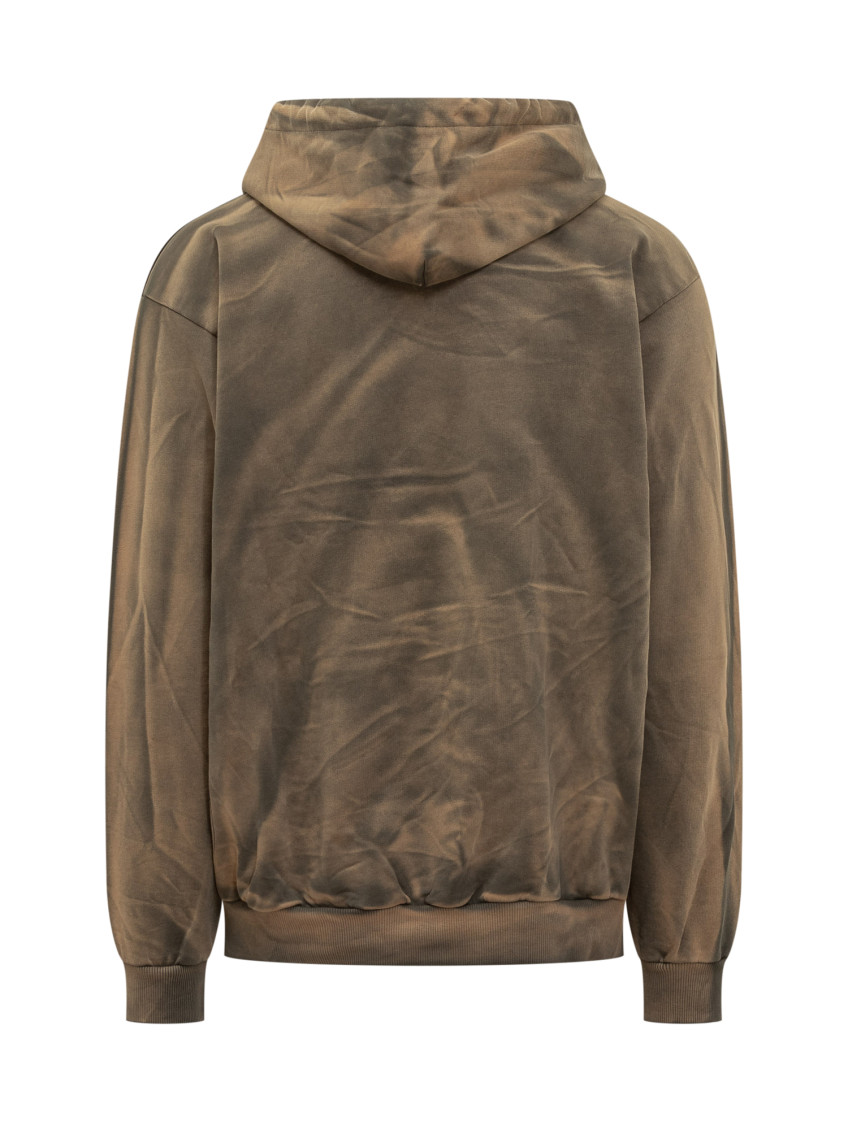 Brown Logo Hood Sweatshirt