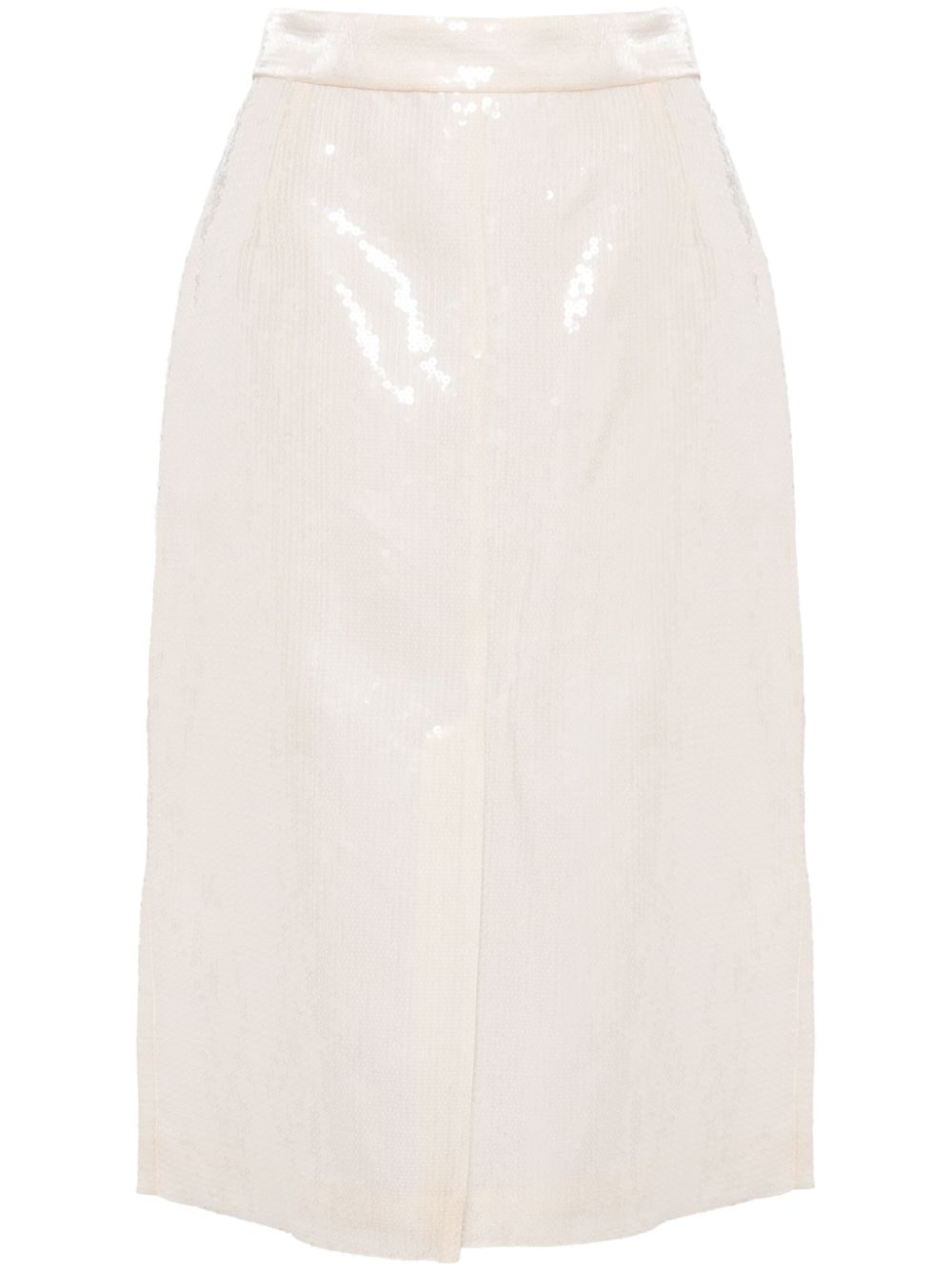 Sequin-embellished skirt - Neutrals