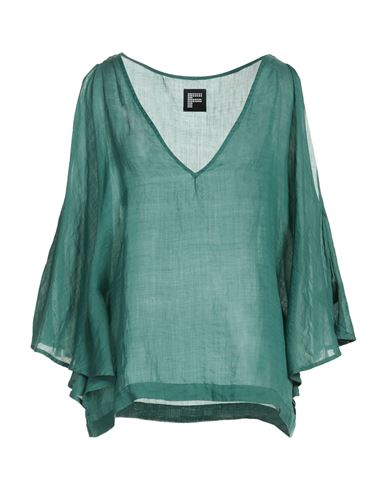 Woman Top Emerald green Size S Ramie