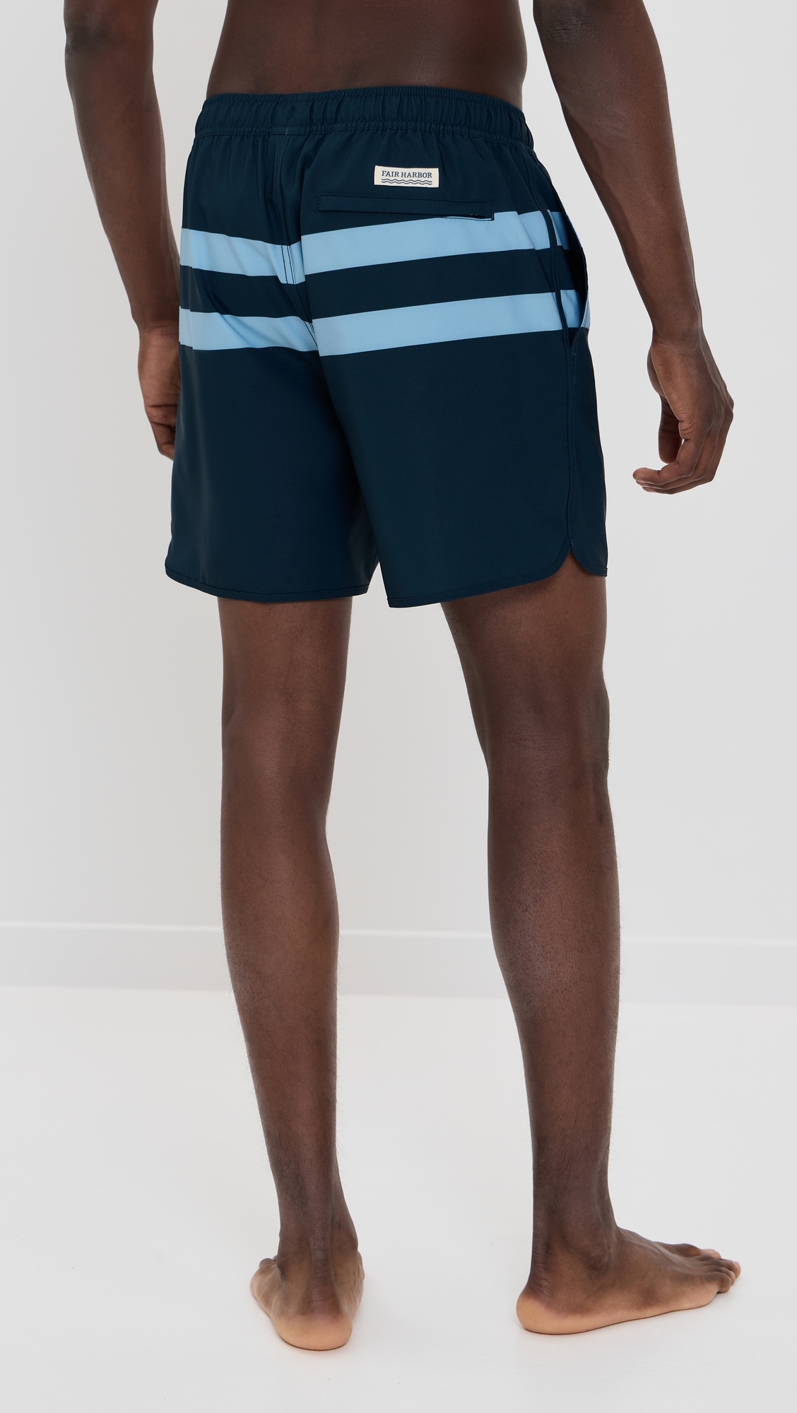 Fair Harbor The Anchor Swim Shorts 6 Light Blue Stripe