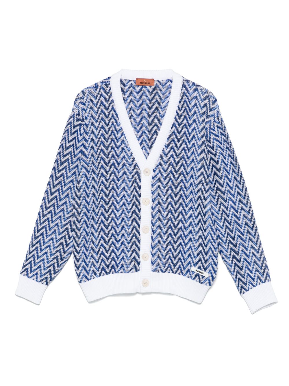 Missoni Kids zigzag cardigan - Blue