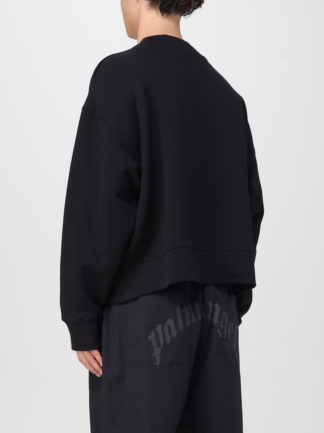 Logo-print cotton sweatshirt - Black