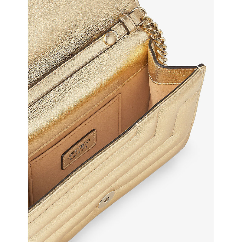 Womens Gold/light Gold Avenue Leather Clutch bag 1SIZE
