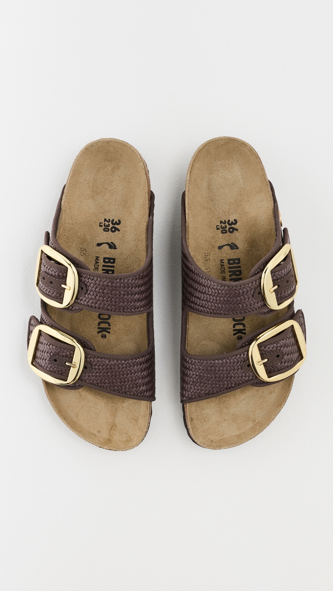 Arizona Big Buckle Raffia Sandals Carafe