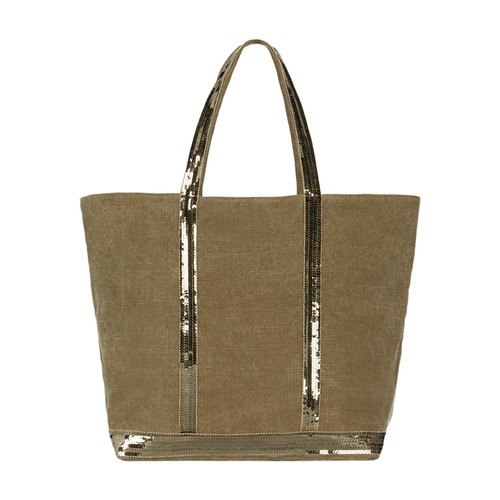 Linen and Sequins L Cabas Tote