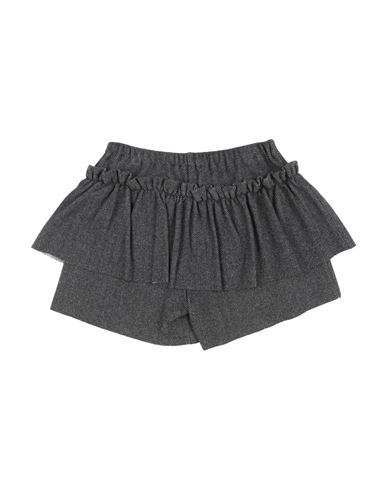 Kid Girl Shorts & Bermuda Shorts Charcoal Size 12 Cotton, Polyamide, Elastane