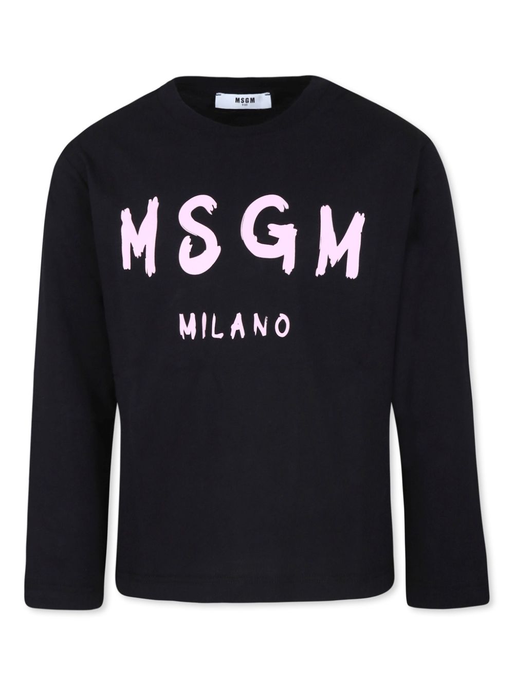 Logo-print longs-sleeve T-shirt - Black