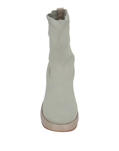 Woman Ankle boots Sage green Size 6 Textile fibers, Leather