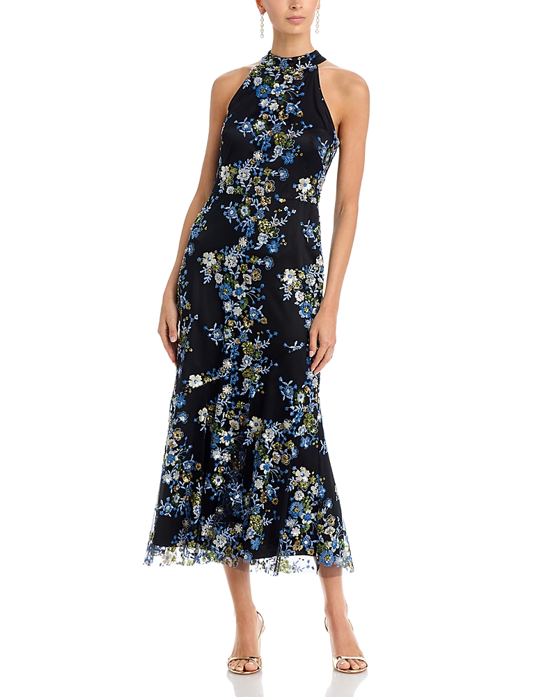 Mock Neck Midi Dress
