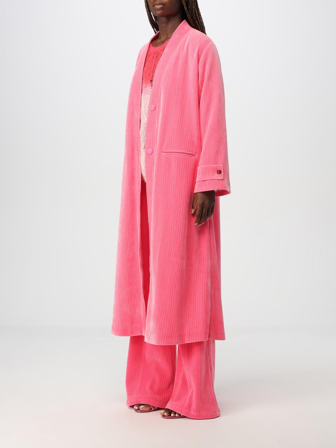 Collarless corduroy coat - Neutrals