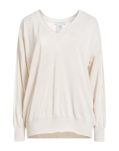 Woman Sweater Ivory Size L Cotton