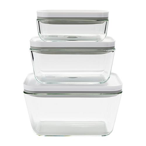 Zwilling Fresh and Save Rectangular Glass Vacuum Box 3-Piece Set