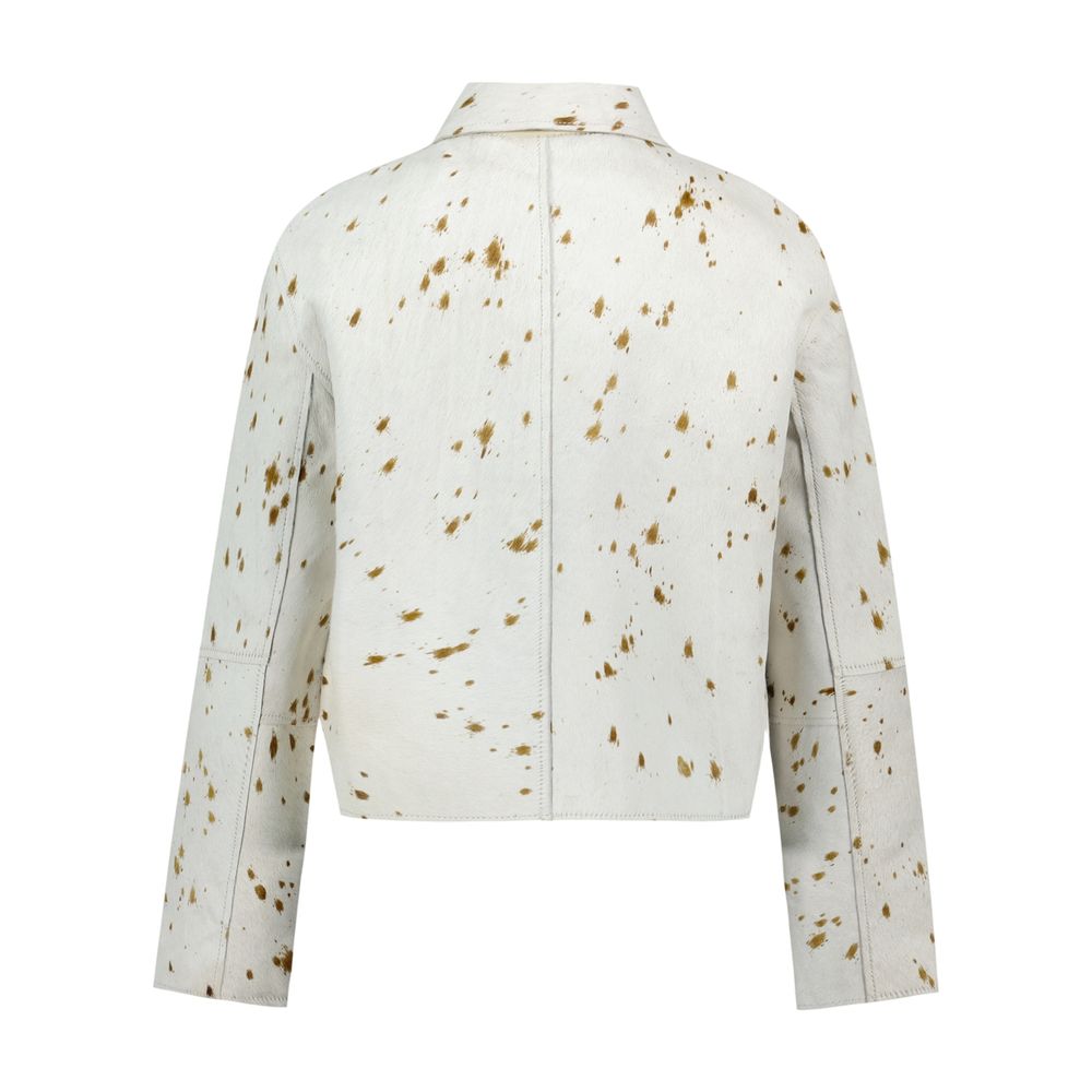 Speckled Cowhide Jacket — Beige