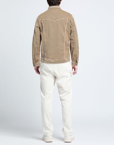 Man Denim outerwear Sand Size L Cotton, Elastane