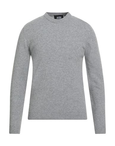 Man Sweater Grey Size 38 Recycled wool, Wool, Recycled polyamide, Polyamide, Elastane