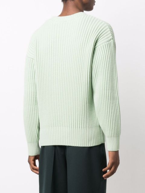 Crew-neck rib-knit jumper