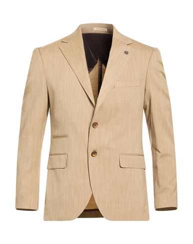 Man Blazer Sand Size 36 Linen, PES, Viscose, Elastane