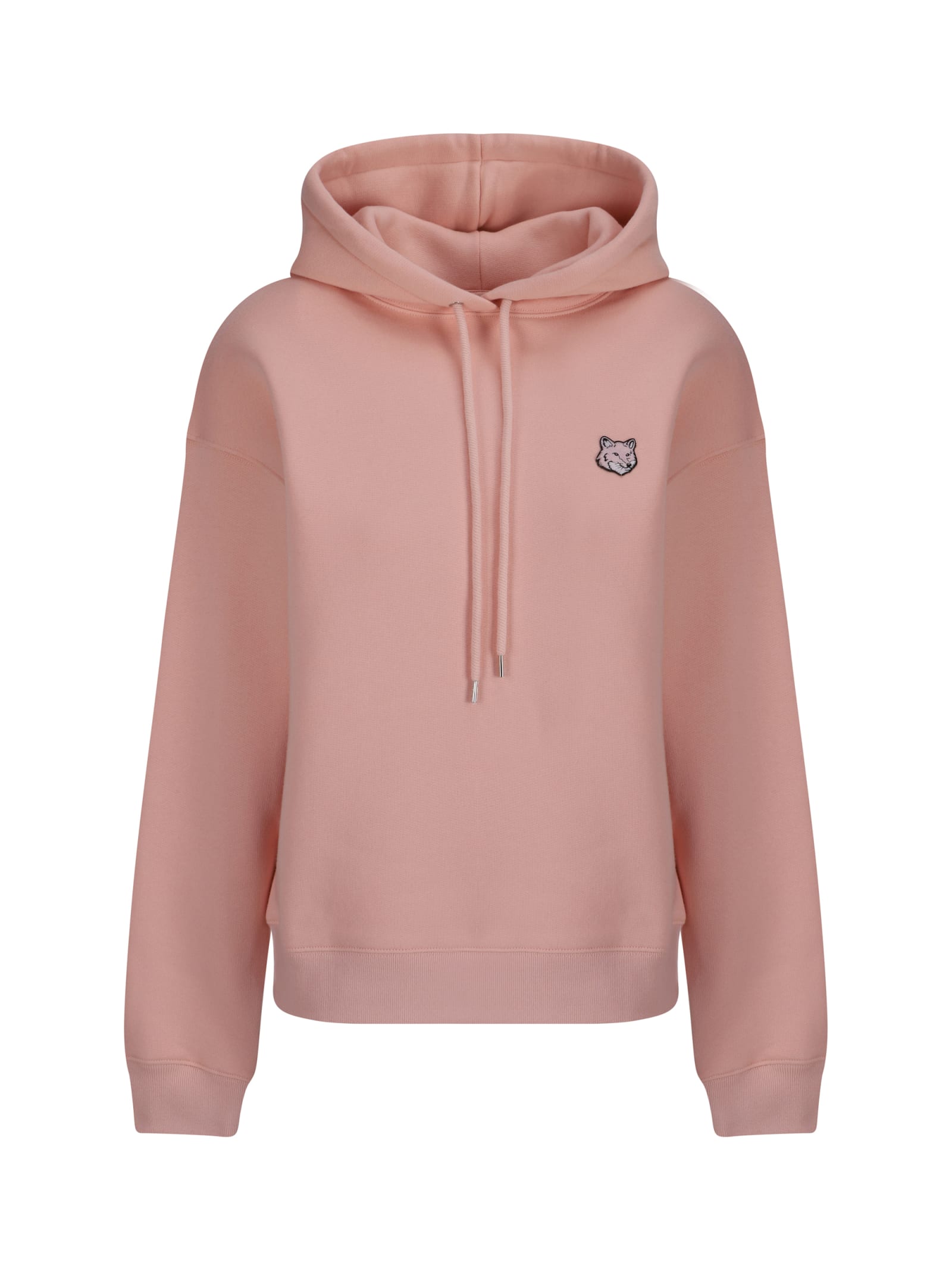 Bold fox head patch hoodie - Pink