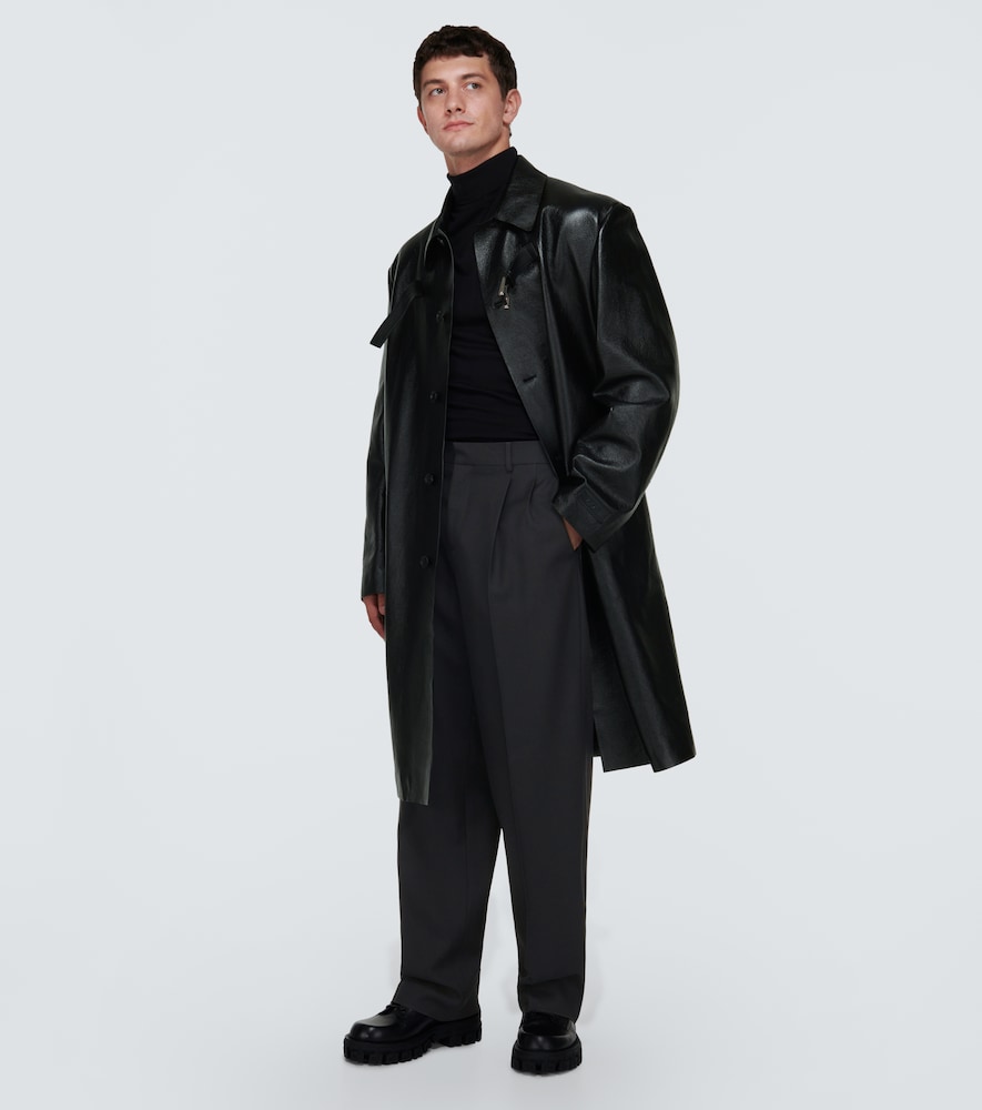 Wool slim pants