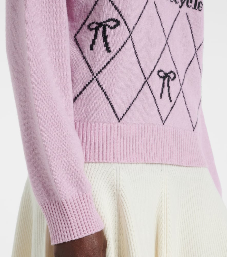 Logo intarsia wool-blend sweater
