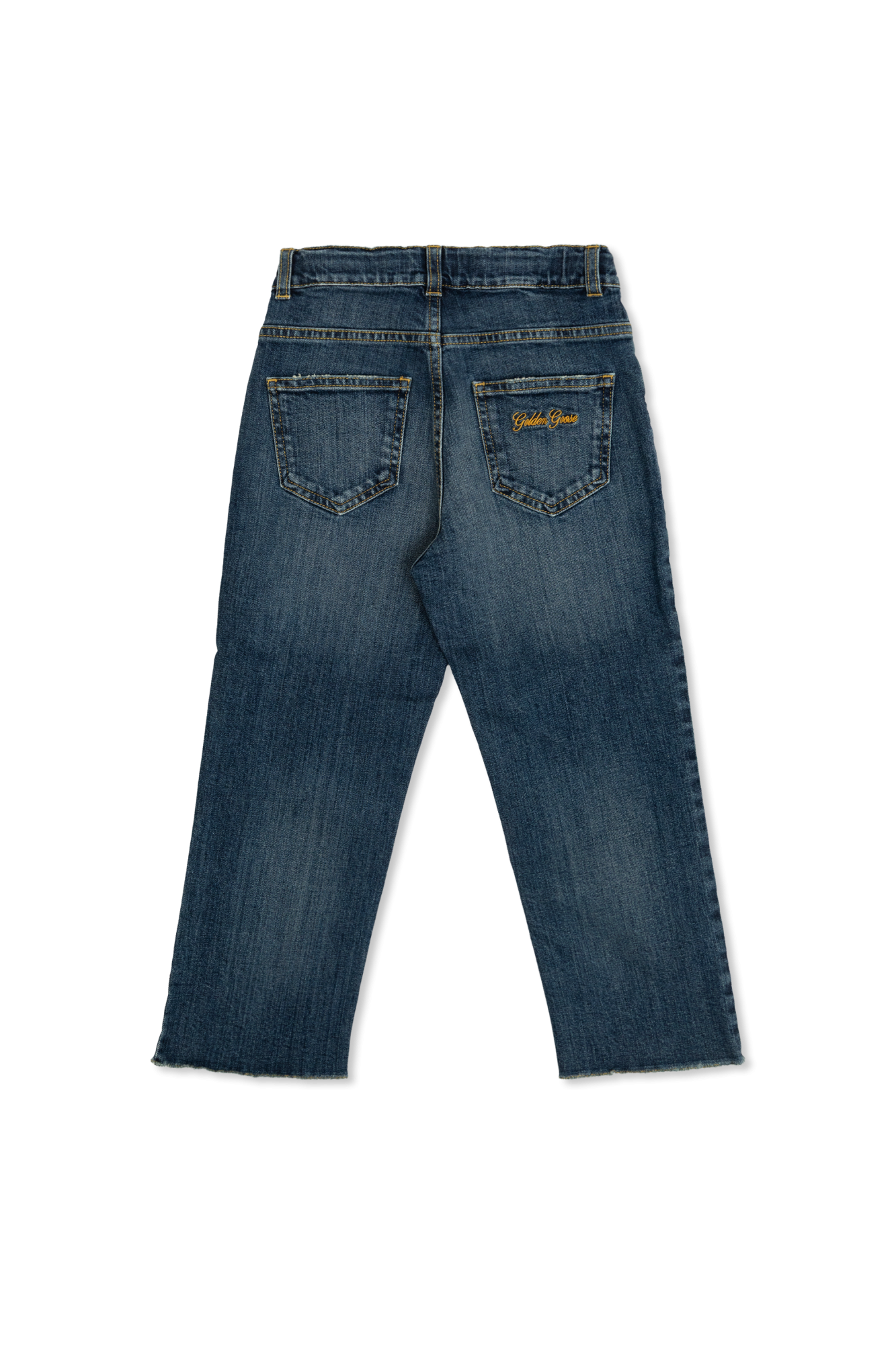 Jeans With Logo, Unisex, Navy Blue
