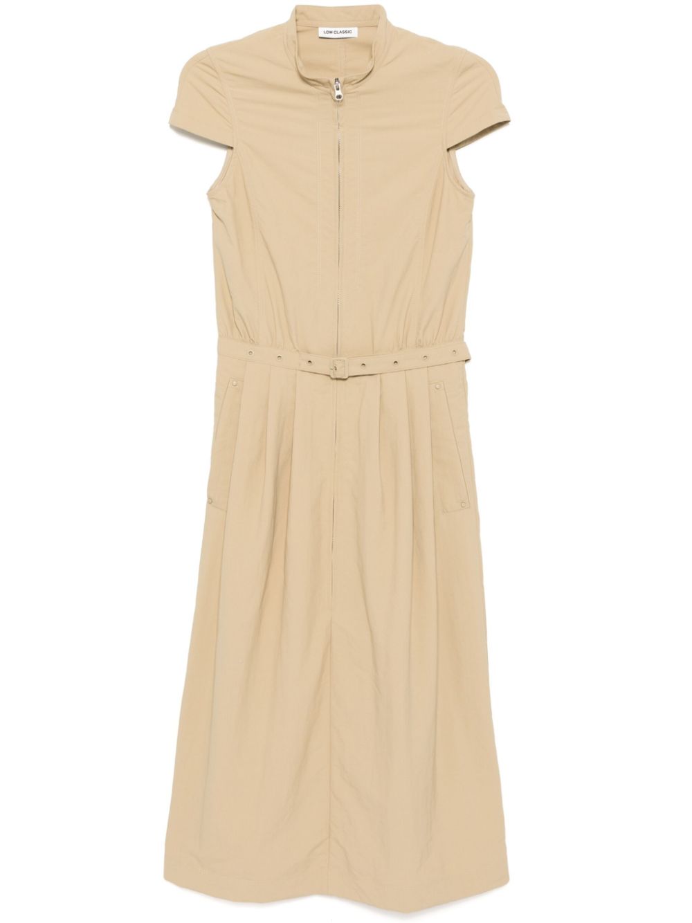 Recycled-nylon high-neck dress - Yellow
