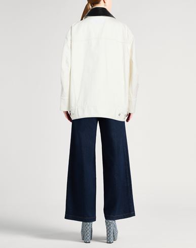 Woman Denim outerwear Off white Size 2 Cotton