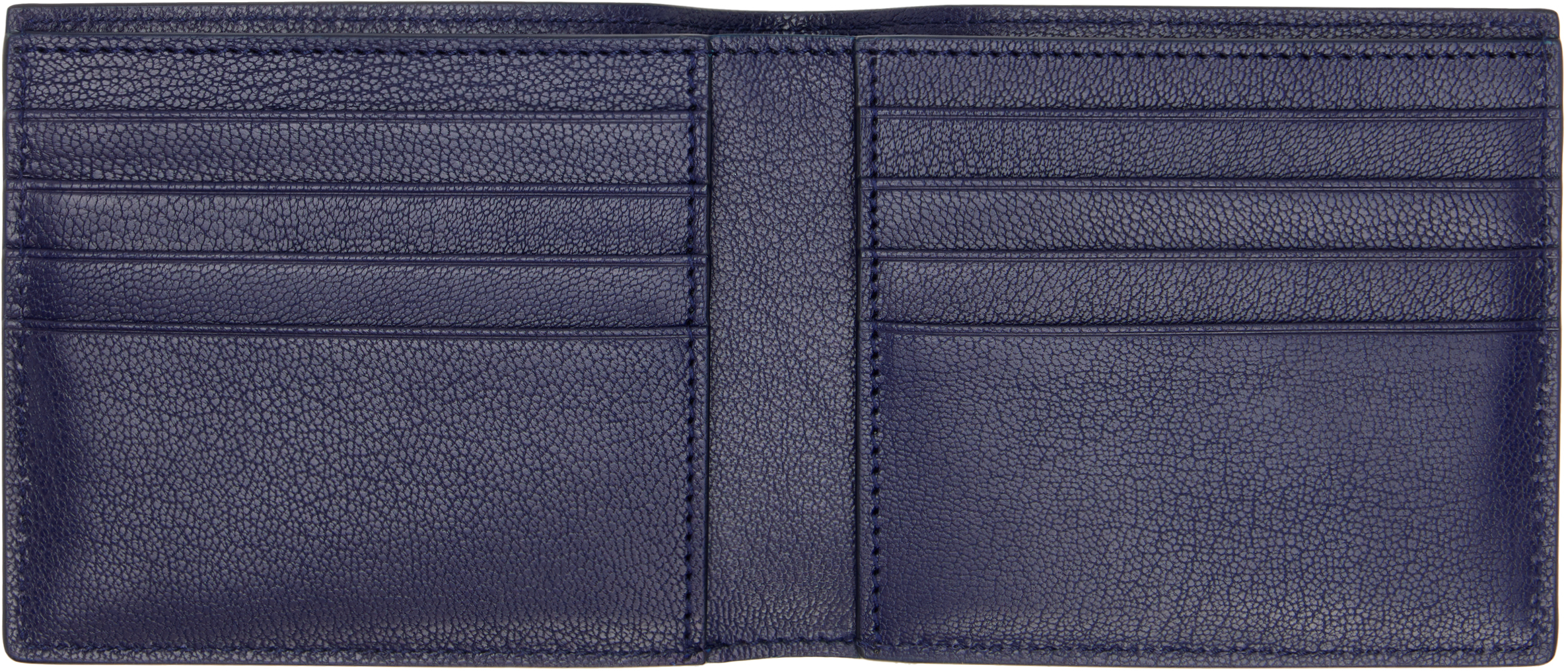 Navy Elongated T Line Money Clip Wallet