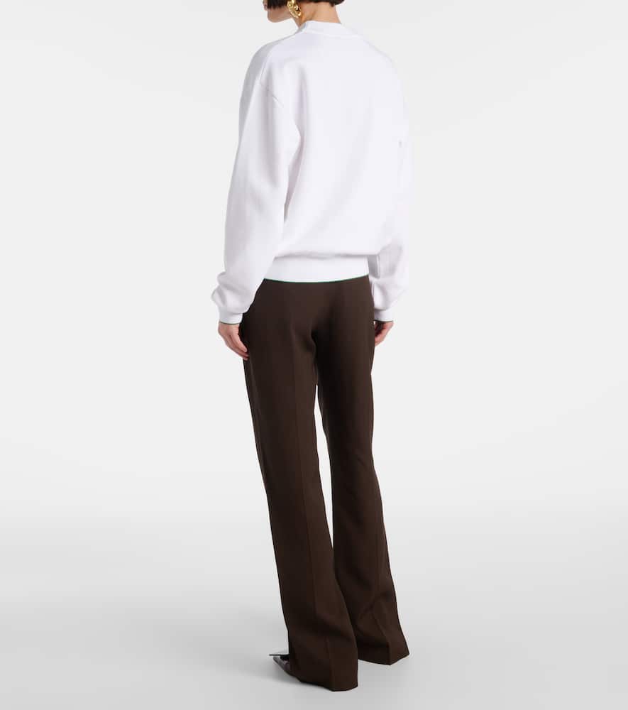 Vince embroidered cotton-blend sweatshirt